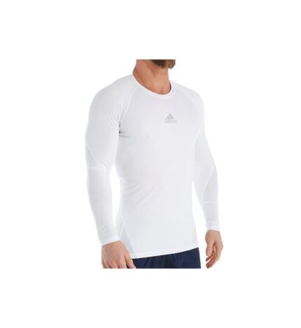 adidas Men's Compression Fit Regular Fit T-Shirt (191039596517_White_Xl)